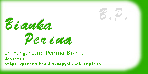 bianka perina business card